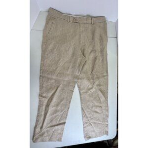 Tasso Elba Island Linen Pants Mens 33x30 or 33x28 Natural Khaki Tan Relax Casual
